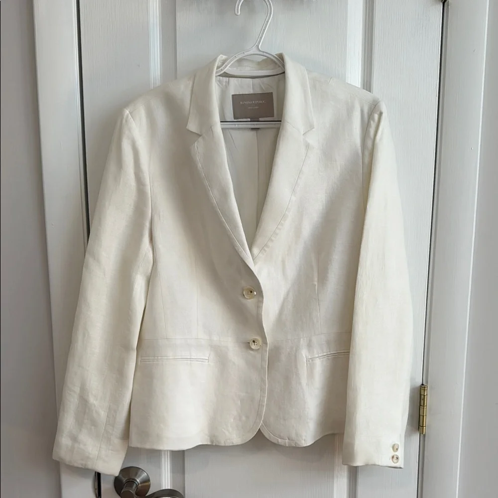 Banana Republic Factory Linen Blazer Suit Jacket - Picture 1 of 15